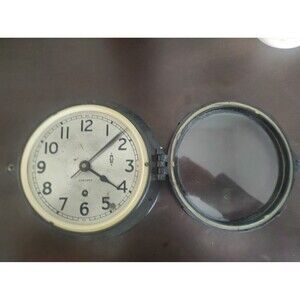 Vintage Chelsea Clock Company Boston Ship Clock 1940-1944 World War II